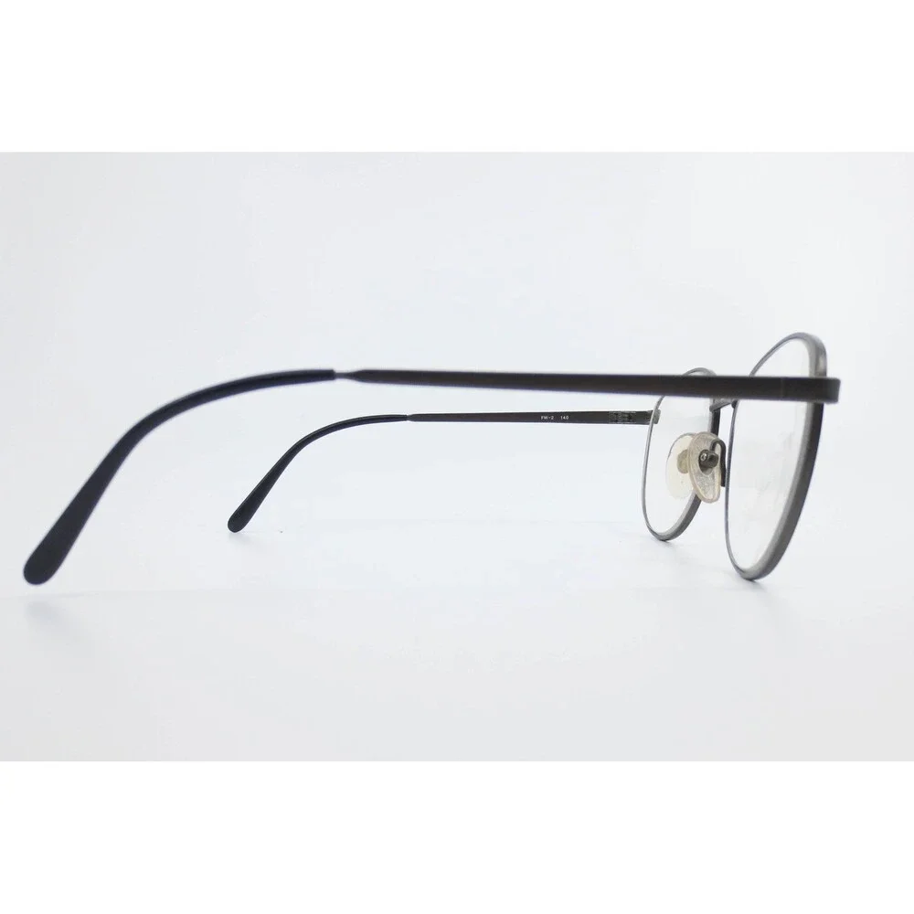 Flexon FW-2 Pewter Matte Oval Metal Eyeglasses Frames 55-17-140 Japan Made